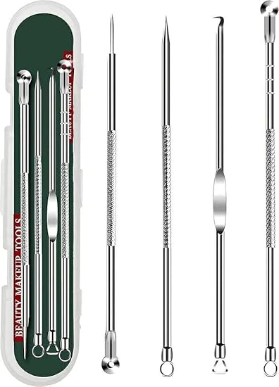 أداة إزالة الرؤوس السودا والحبوب – طقم تنظيف بشرة احترافي