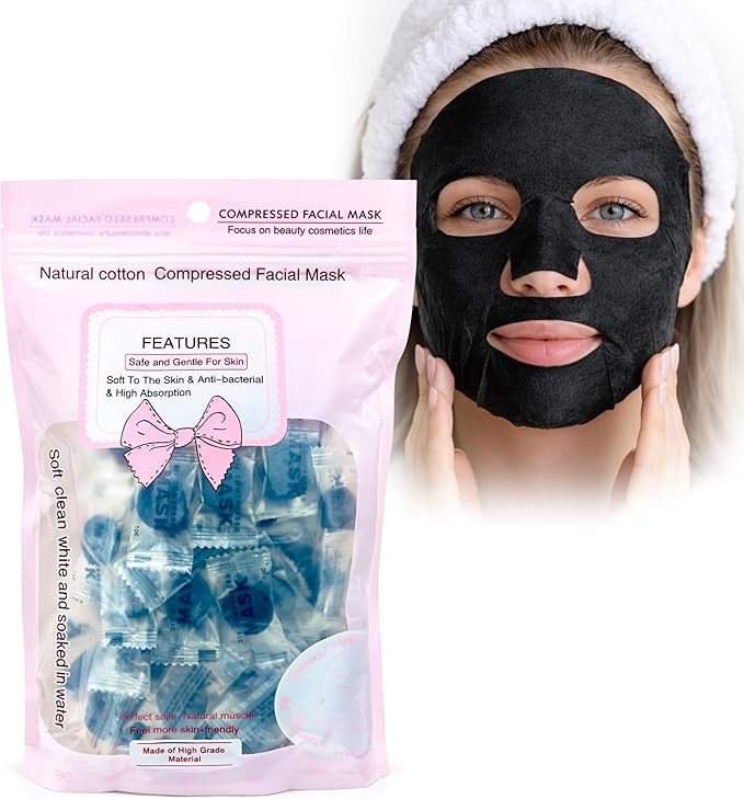 ماسك قطن طبيعي مضغوط للوجه
