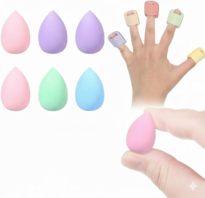 طقم 12 اسفنج صباع ميني عالي الجودة